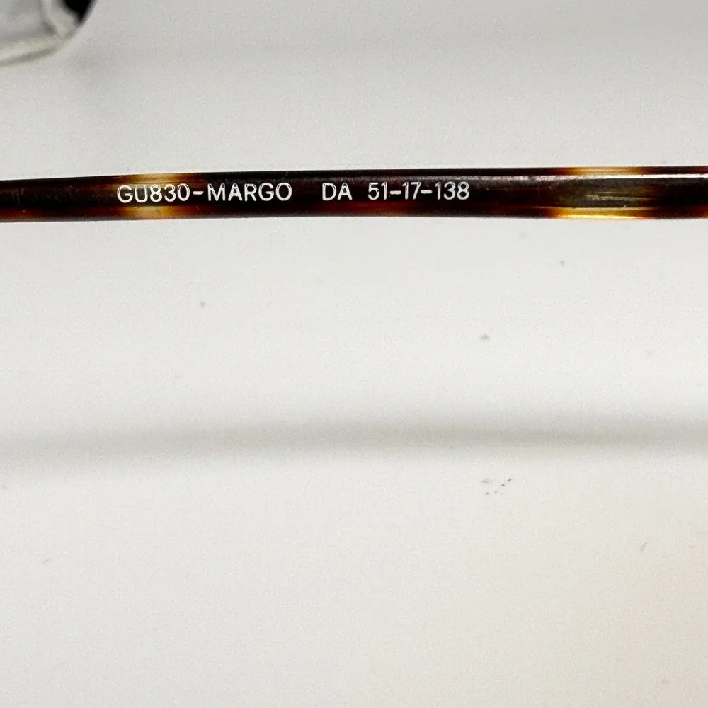 Guess‎ Margo GU830 DA 51-17-138 Tortoise Shell Round Sunglasses Brown Lens Mens